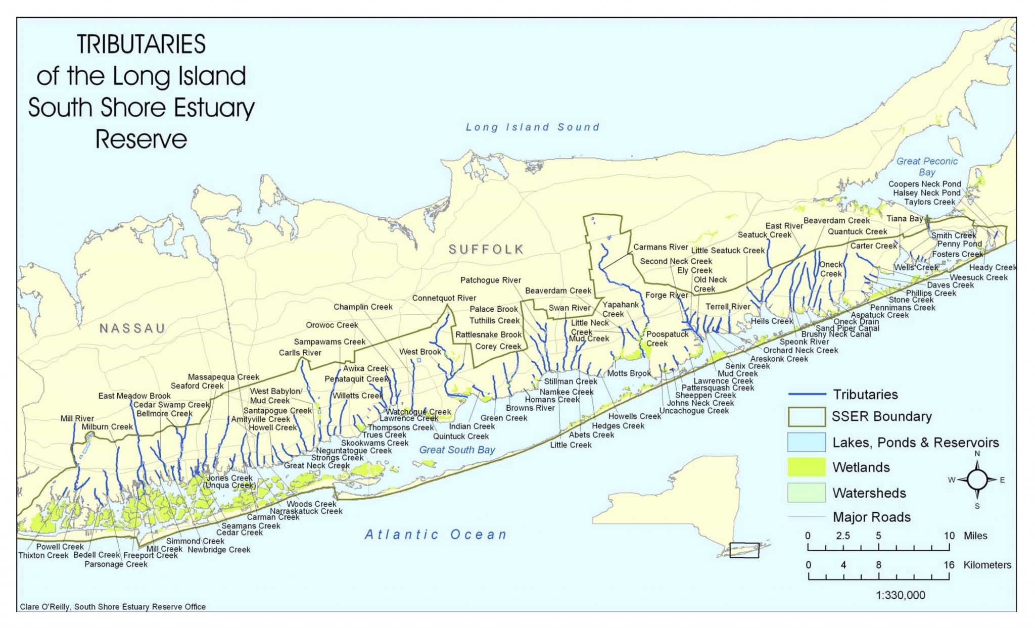 Map Of Long Island Tributaries