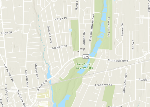 Sans Souci Creek, Sayville, NY (ARCGIS)